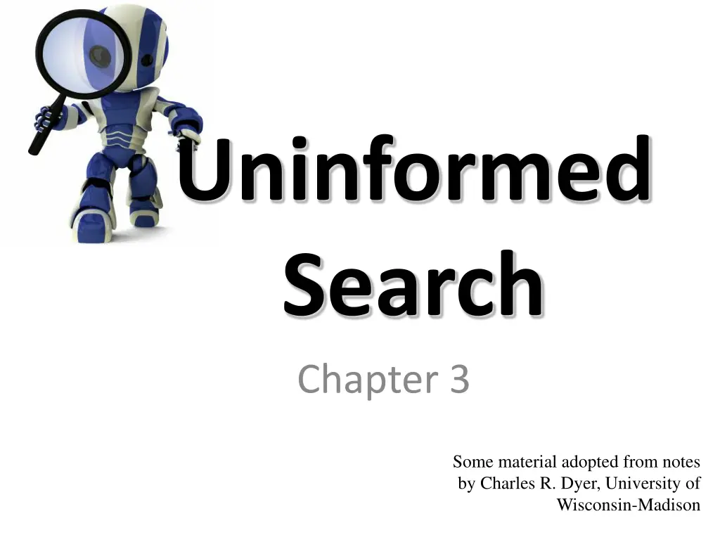 uninformed search chapter 3 n.w