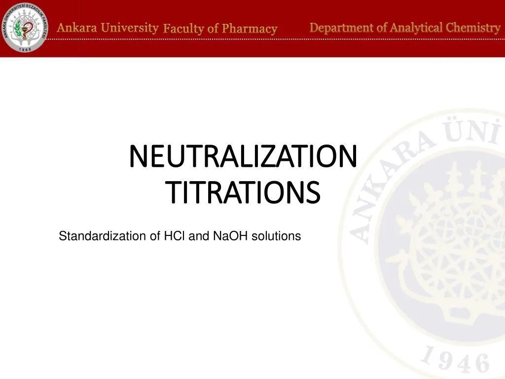 neutralization neutralization titrations n.w