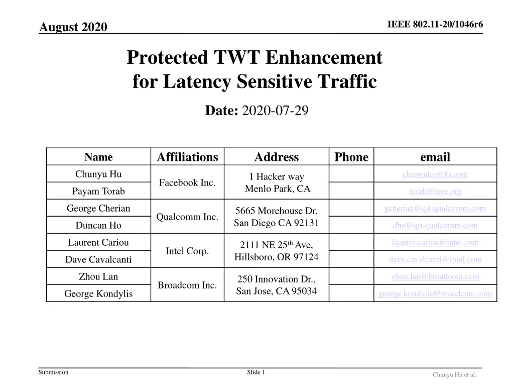ieee 802 11 20 1046r6 n.w