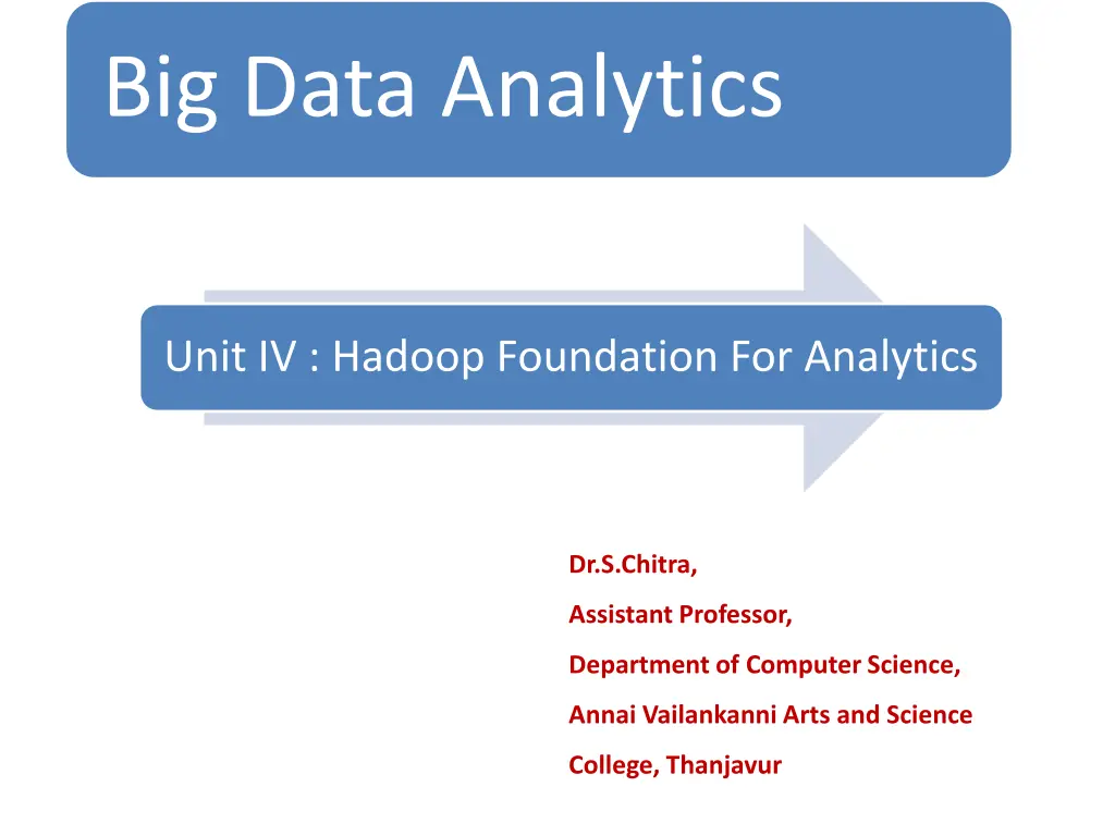 big data analytics n.w