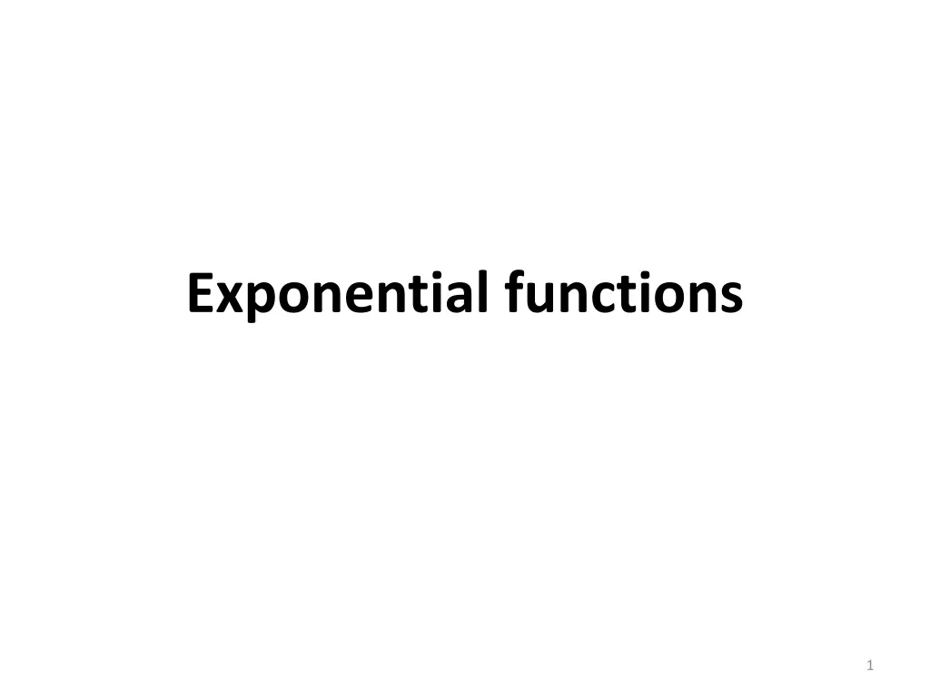 exponential functions n.w
