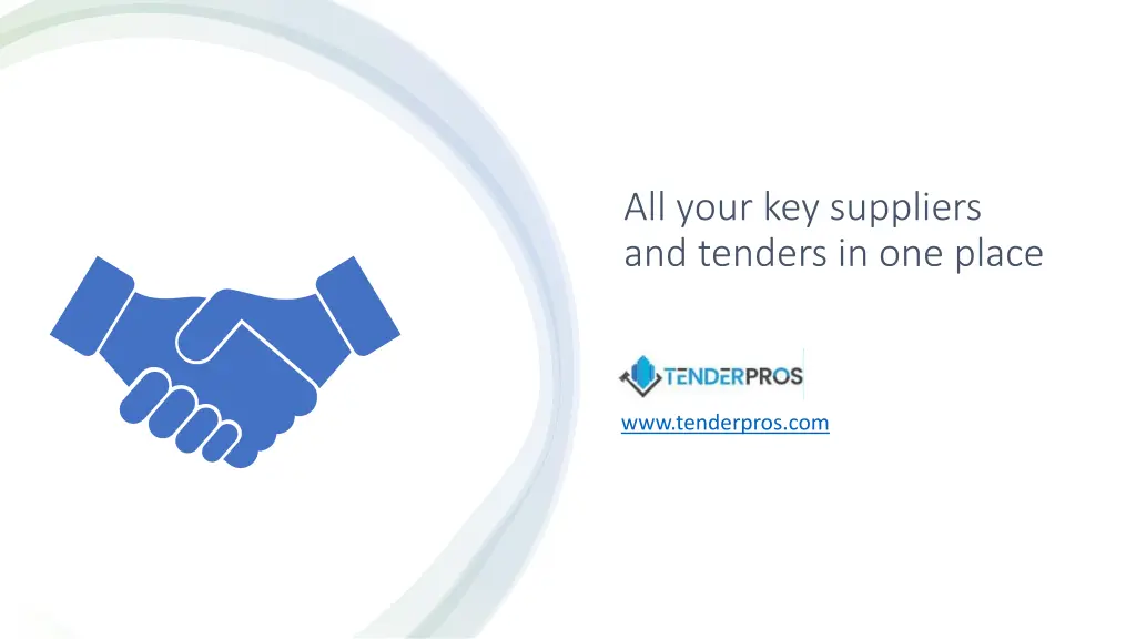 all your key suppliers and tenders in one place n.w