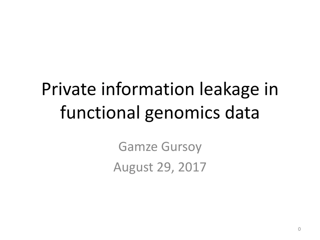 private information leakage in functional n.w