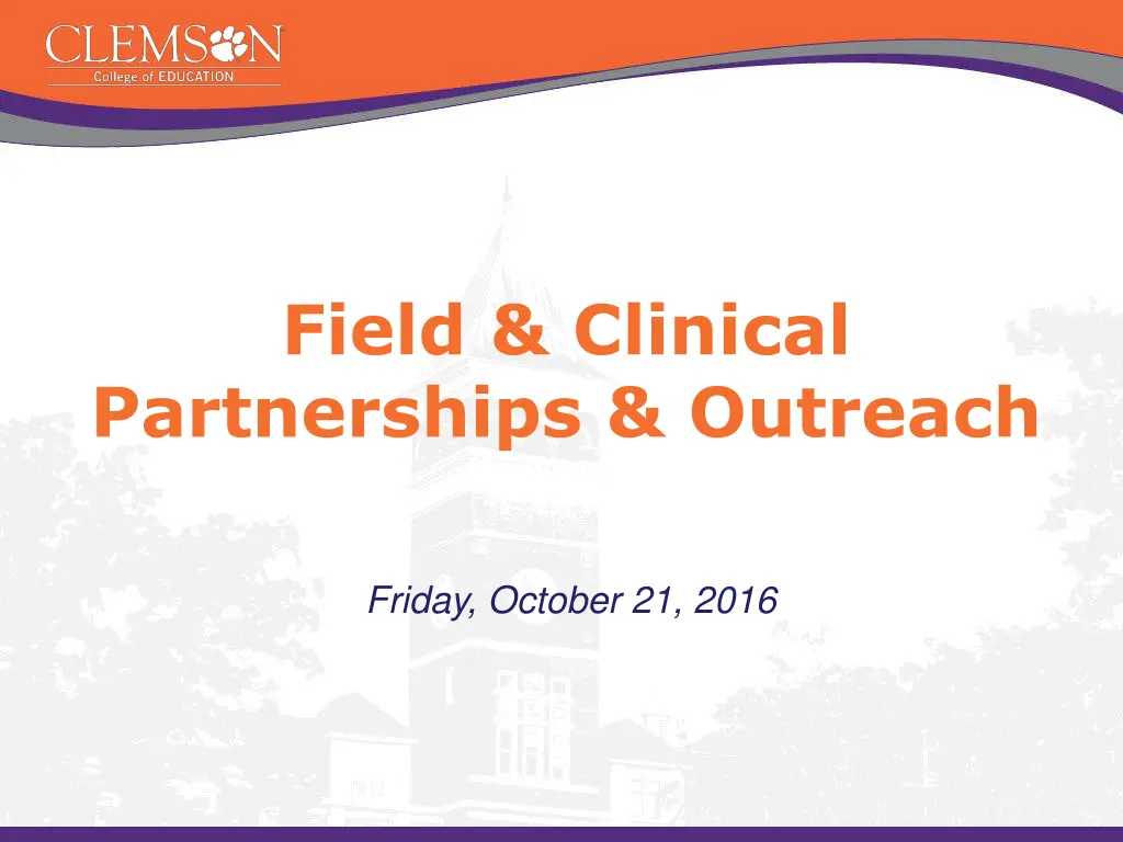 field clinical partnerships outreach n.w
