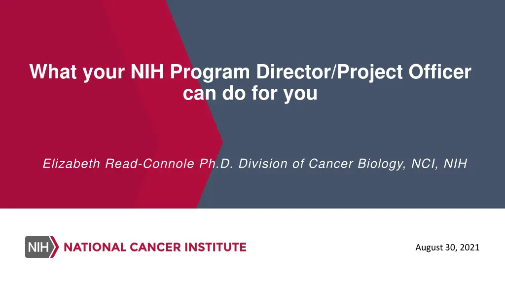 what your nih program director project officer n.w