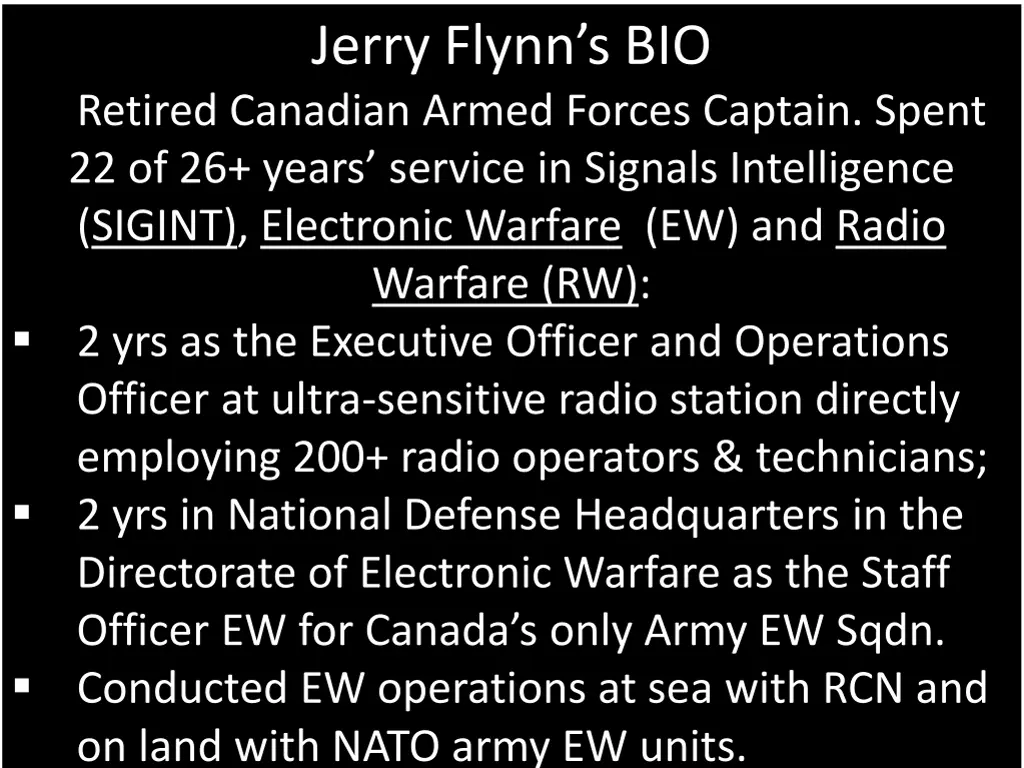 jerry flynn s bio n.w