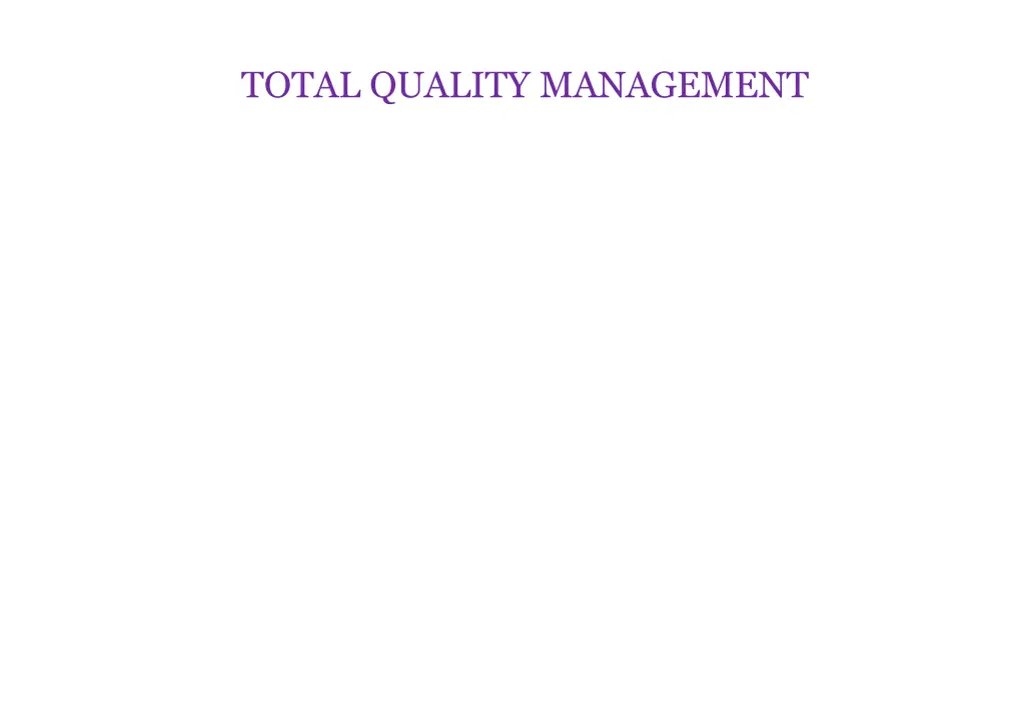 total quality management n.w
