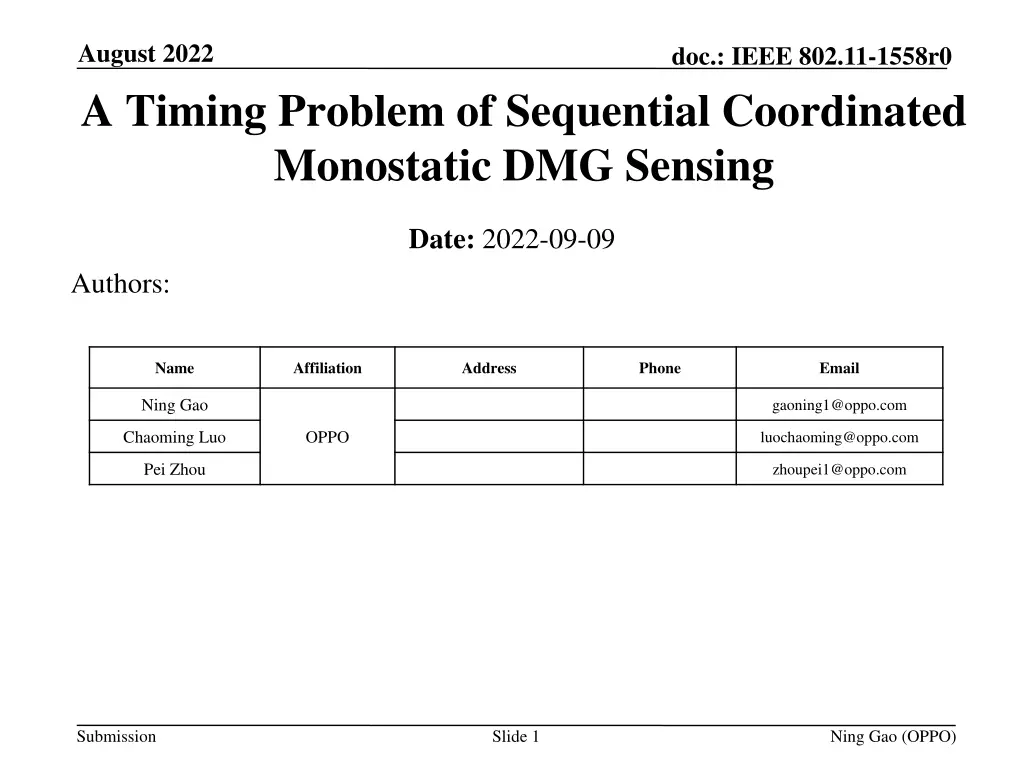 august 2022 a timing problem of sequential n.w