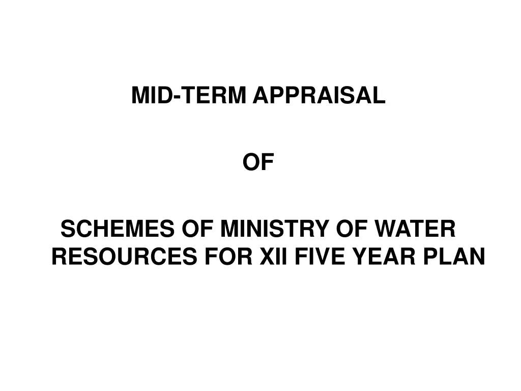 mid term appraisal n.w