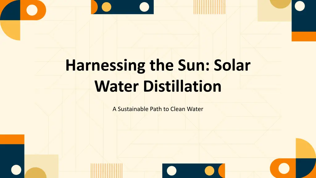 harnessing the sun solar water distillation n.w