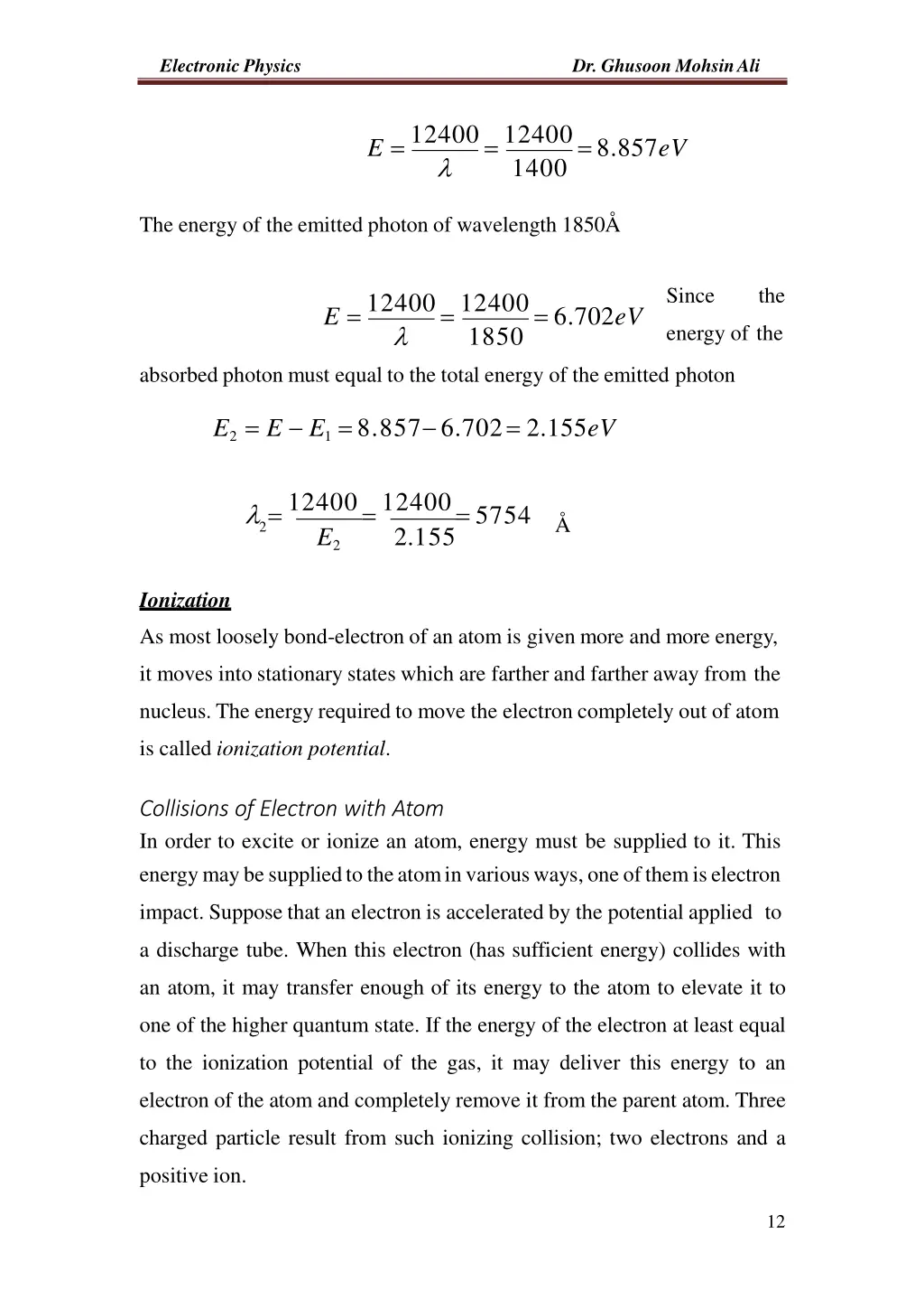 electronic physics n.w