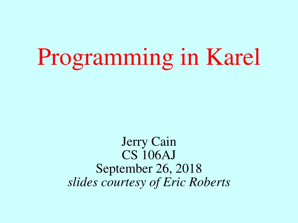 programming in karel n.w