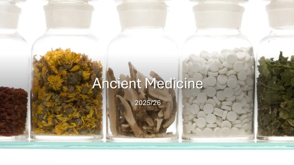 ancient medicine n.w