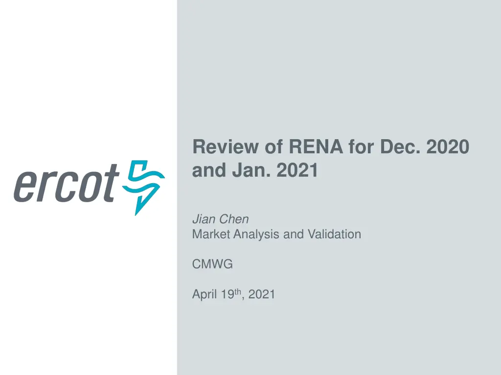 review of rena for dec 2020 and jan 2021 n.w