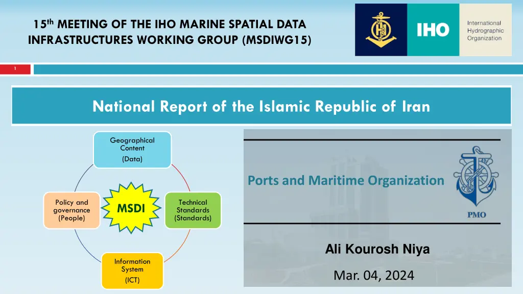 15 th meeting of the iho marine spatial data n.w