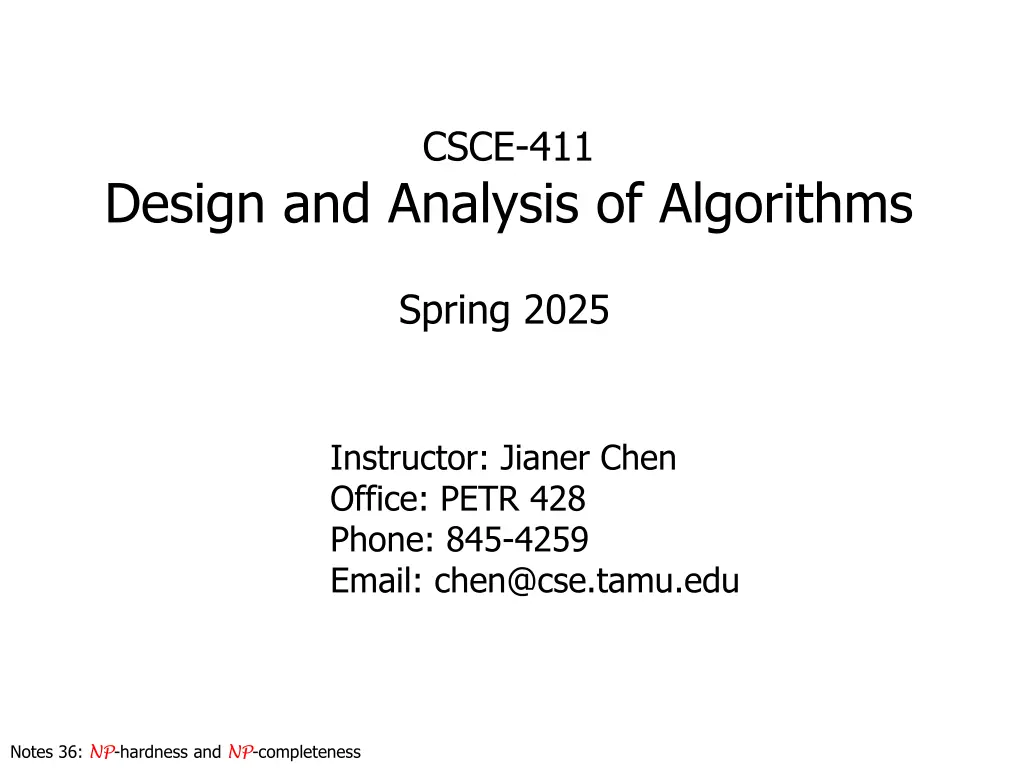 csce 411 n.w