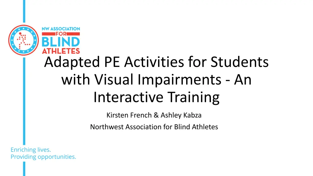 adapted pe activities for students with visual n.w