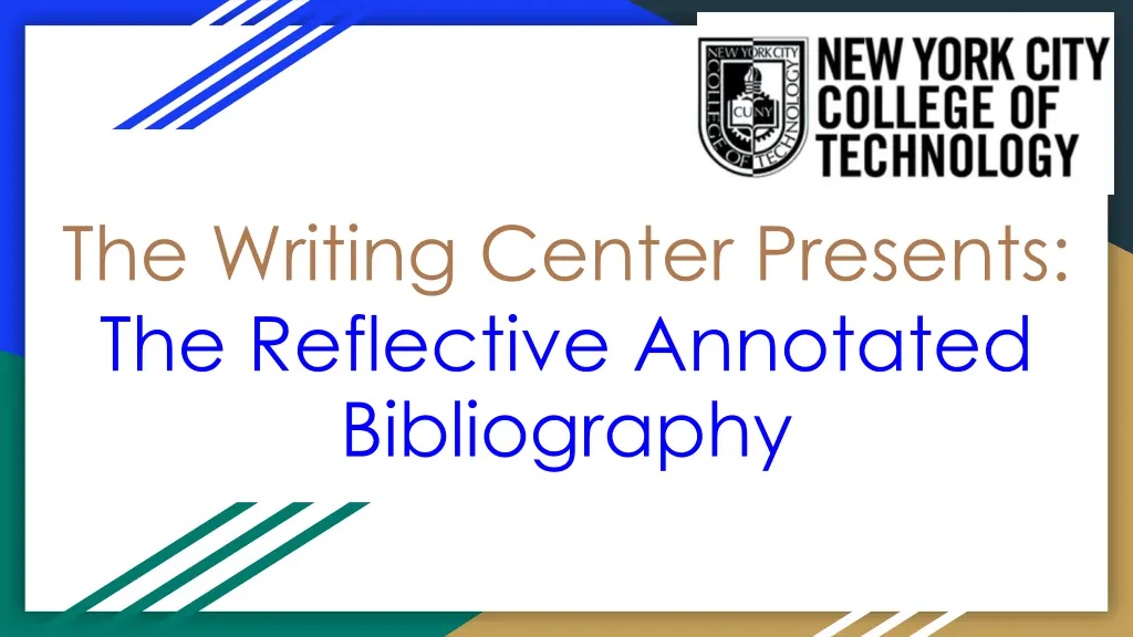 the writing center presents the reflective n.w