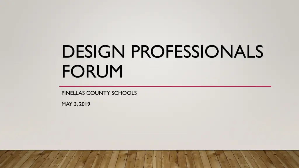 design professionals forum n.w