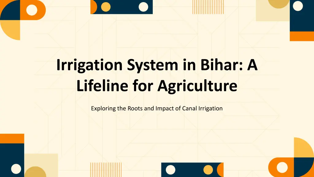 irrigation system in bihar a lifeline n.w