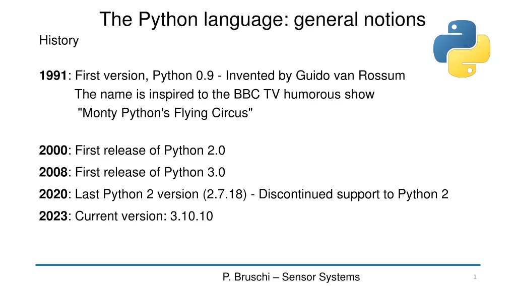 the python language general notions n.w
