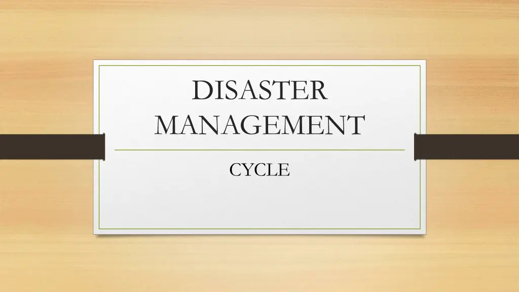 disaster management n.w