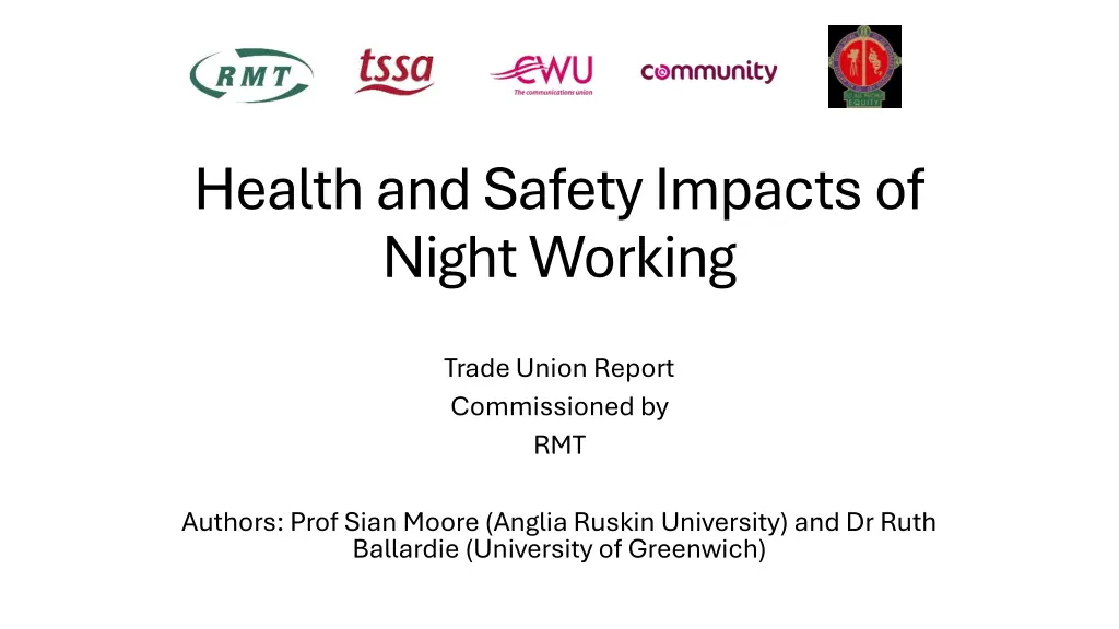 health and safety impacts of night working n.w