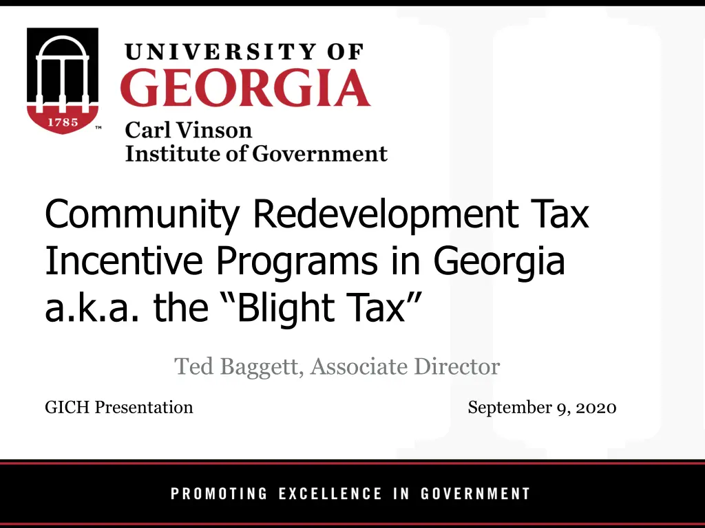 community redevelopment tax incentive programs n.w