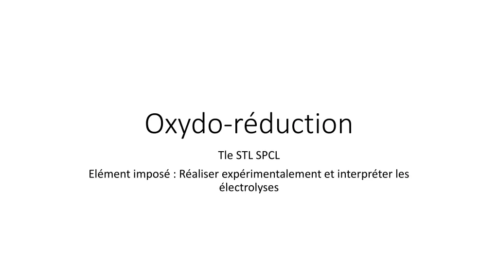 oxydo r duction n.w