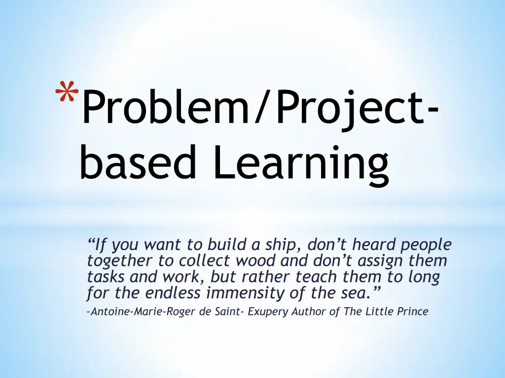 problem project based learning n.w