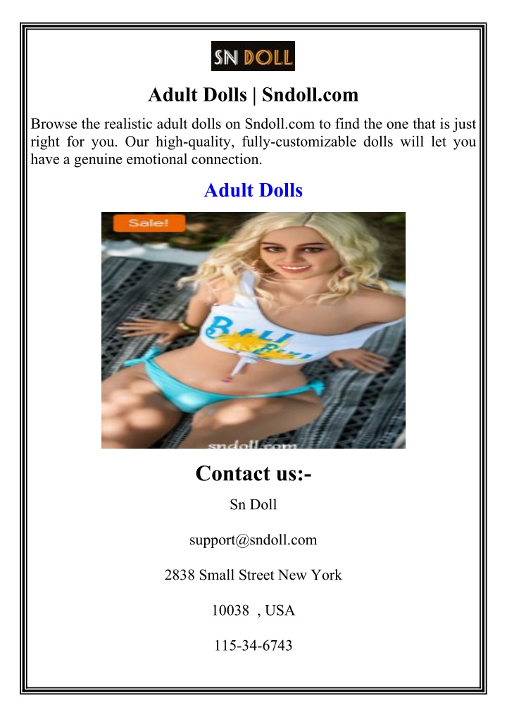 adult dolls sndoll com n.w