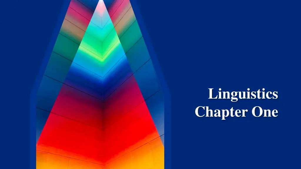 linguistics chapter one n.w