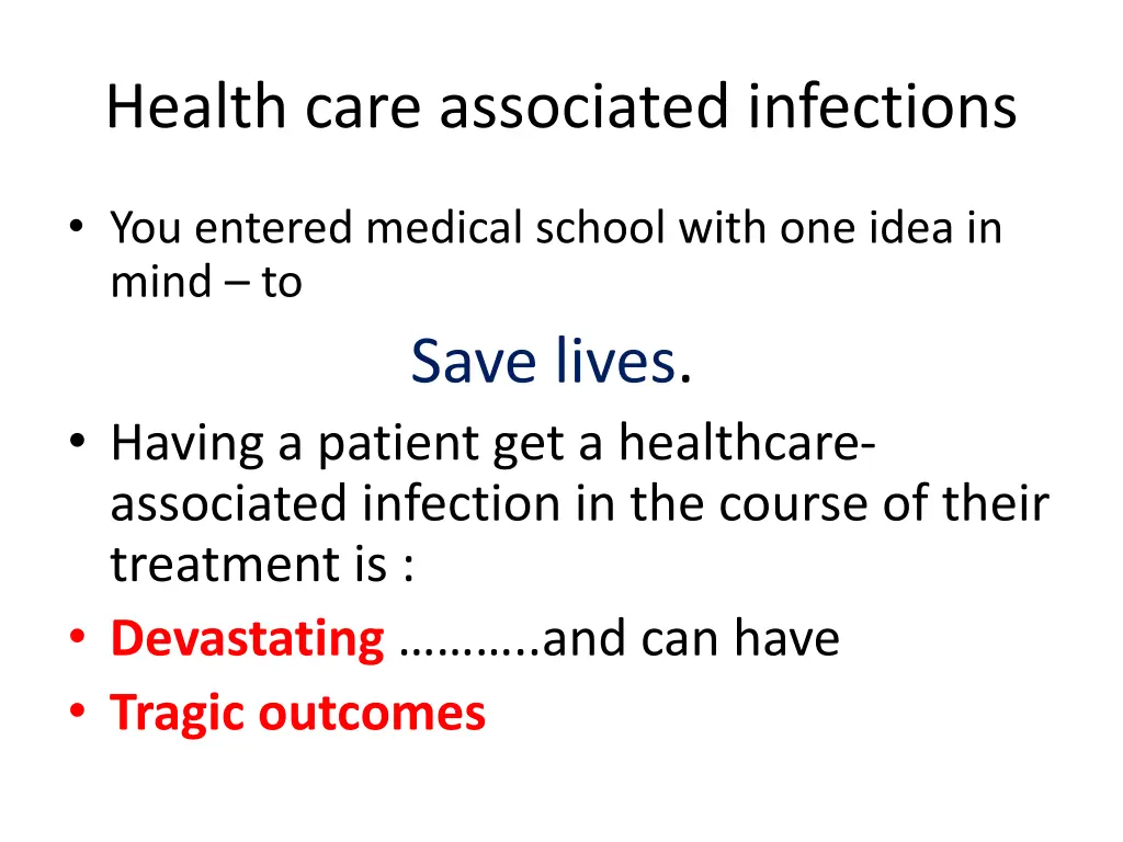 health care associated infections n.w