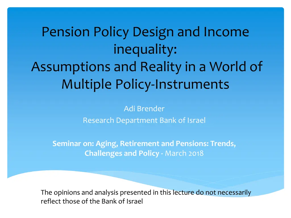 pension policy design and income inequality n.w