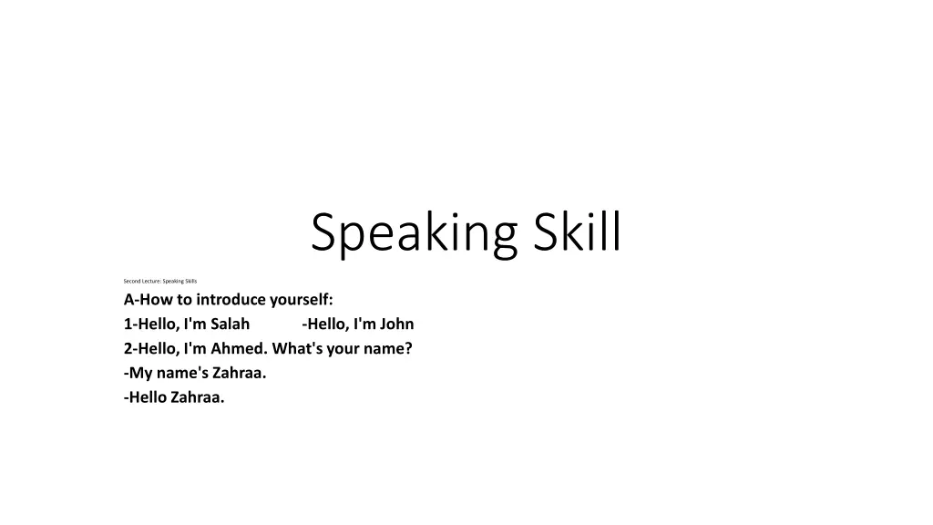 speaking skill n.w