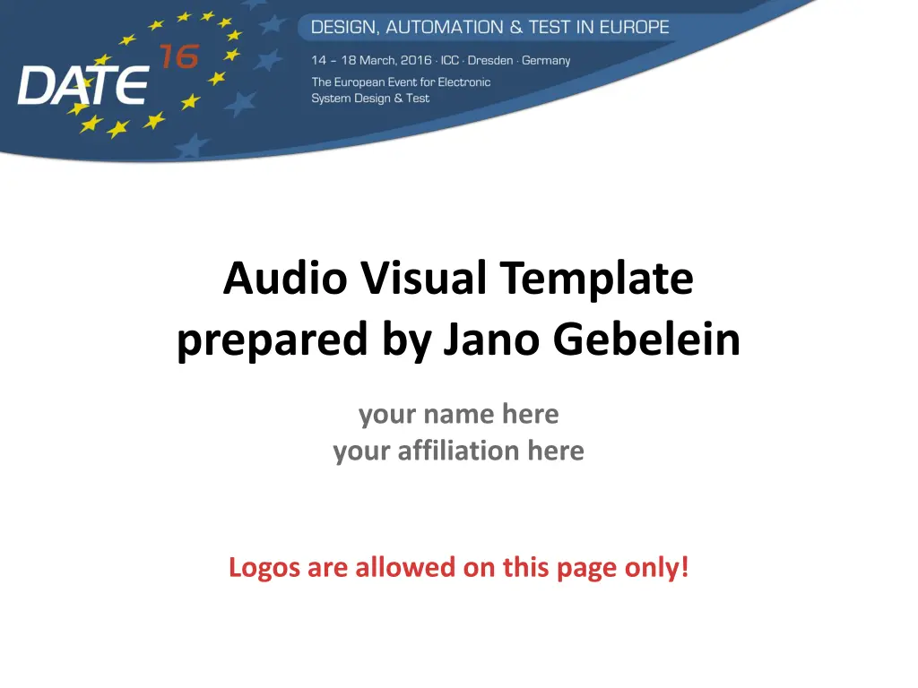 audio visual template prepared by jano gebelein n.w