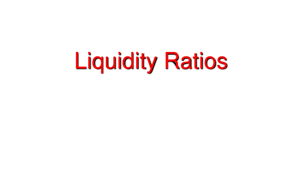 liquidity ratios n.w