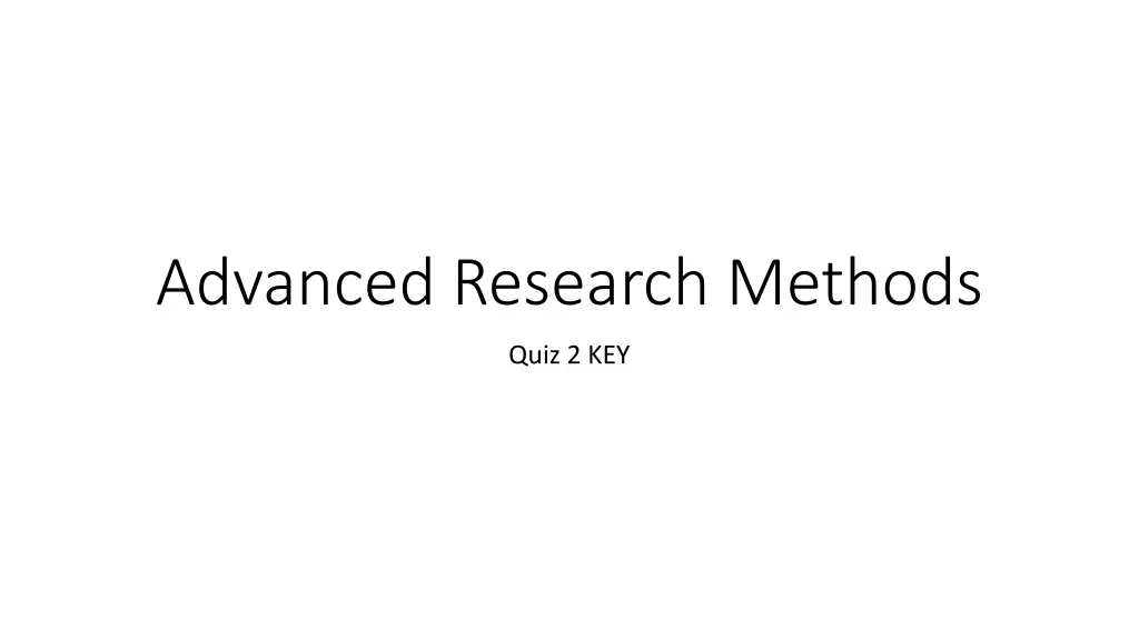 advanced research methods n.w