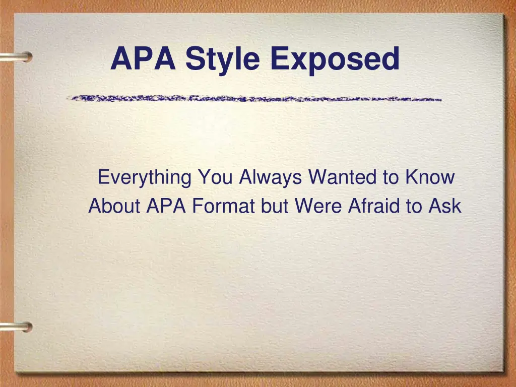 apa style exposed n.w