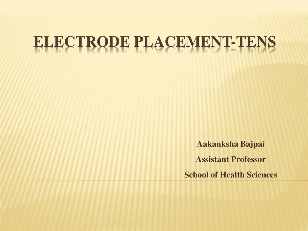 electrode placement tens n.w
