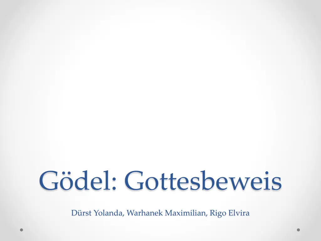 g del gottesbeweis n.w