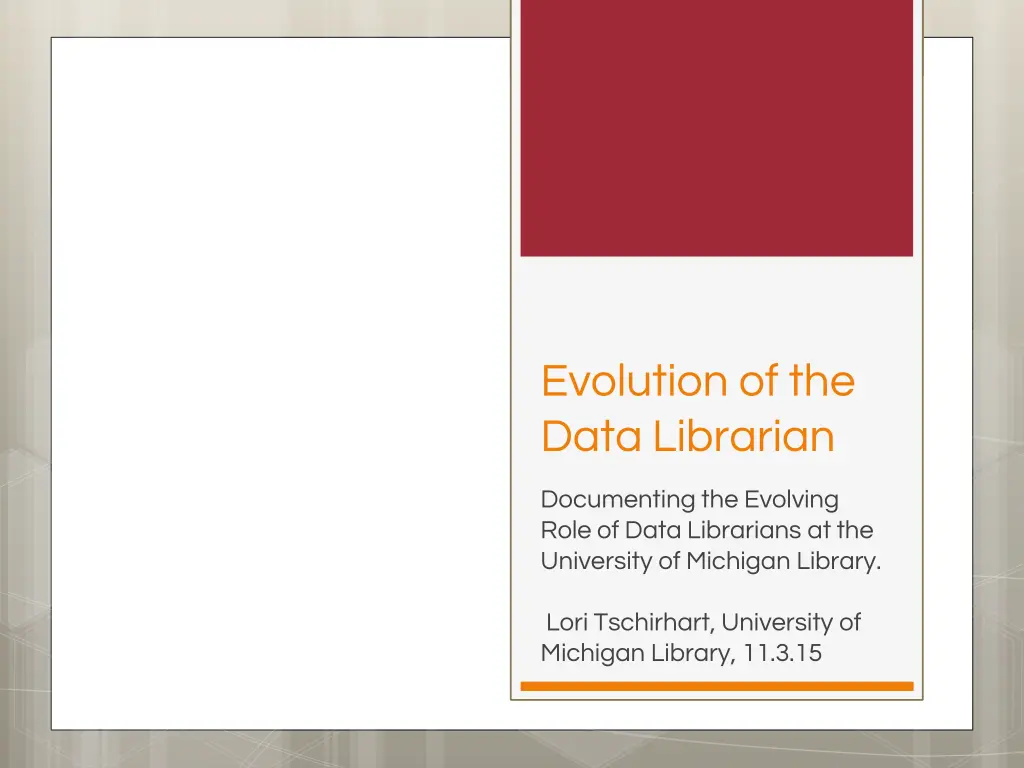 evolution of the data librarian n.w