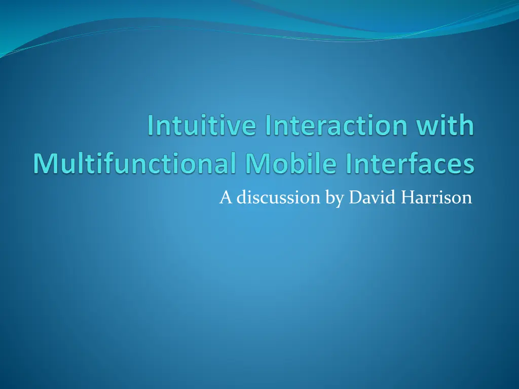 a discussion by david harrison n.w