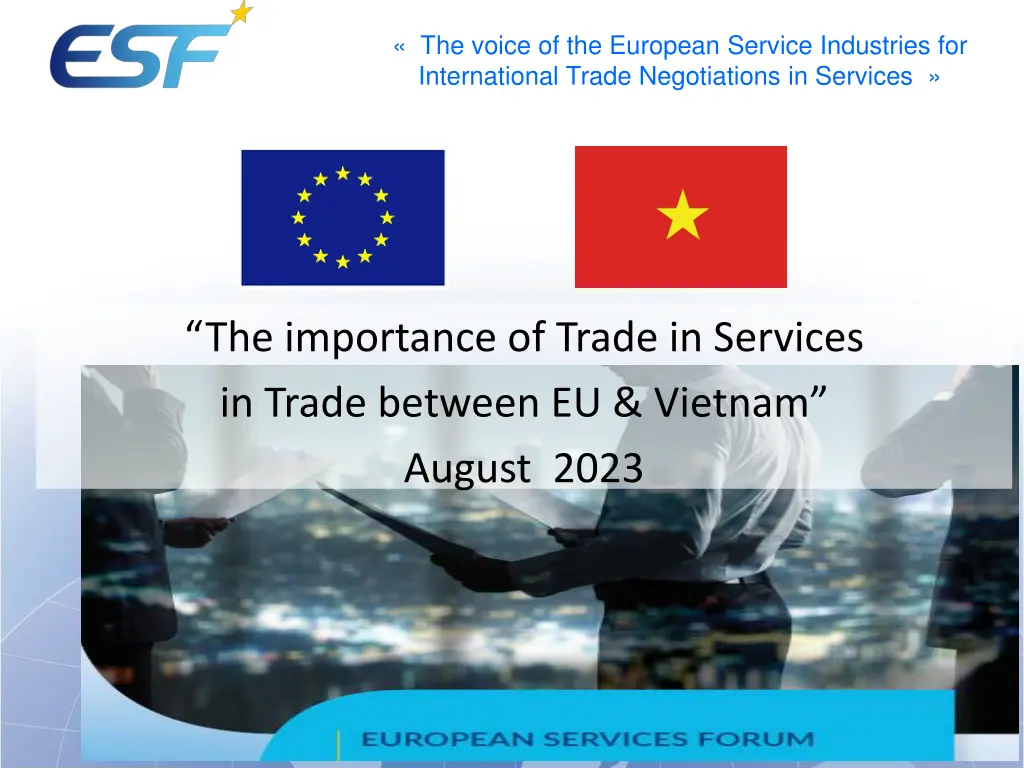 the voice of the european service industries n.w