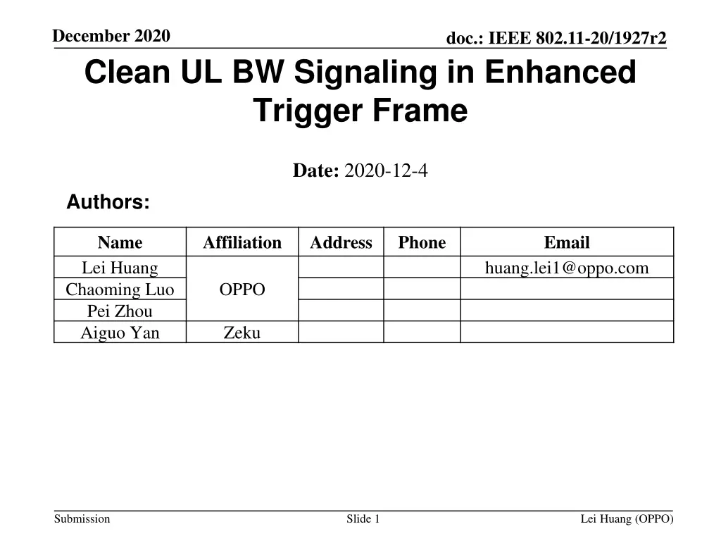 december 2020 clean ul bw signaling in enhanced n.w