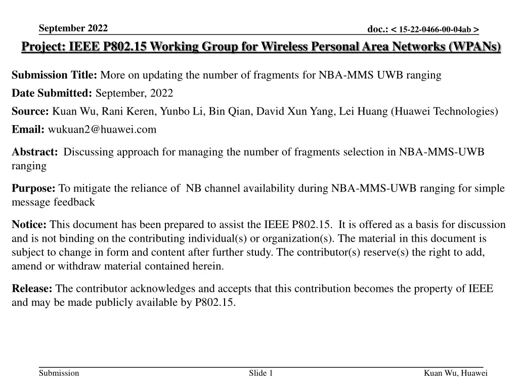 september 2022 project ieee p802 15 working group n.w