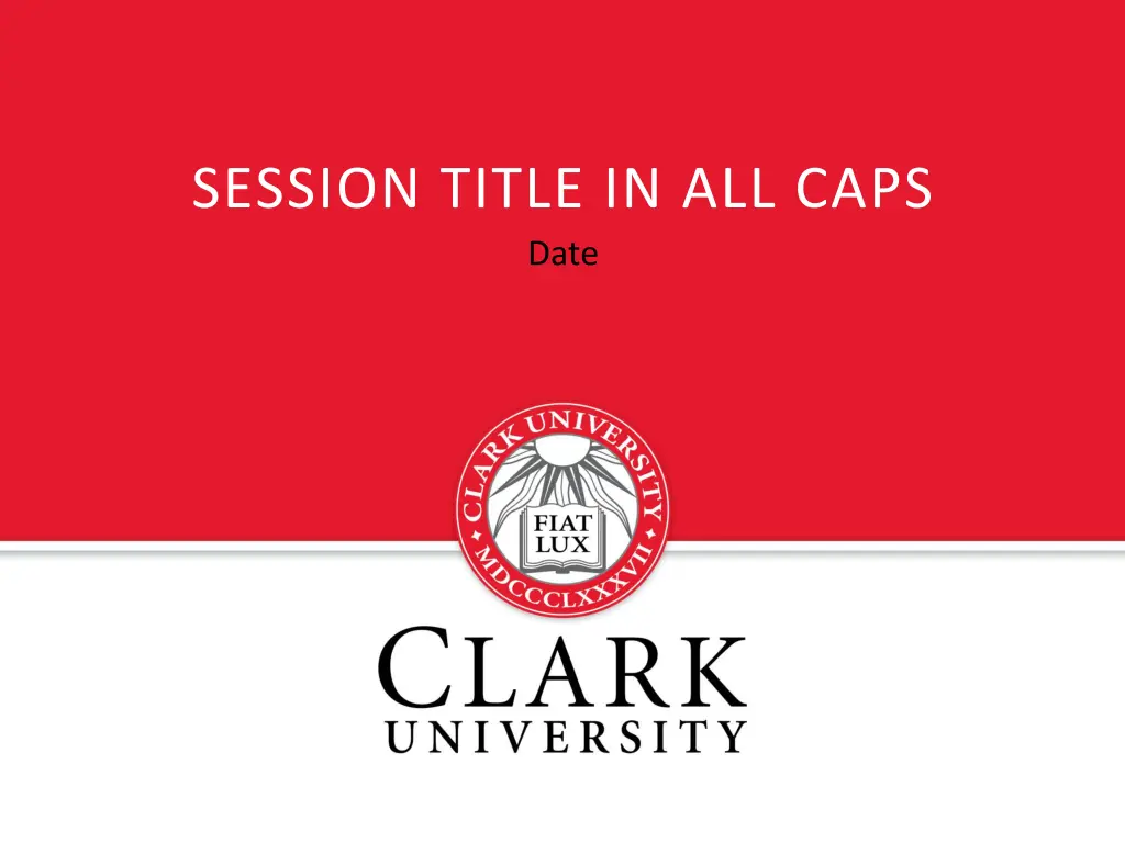 session title in all caps n.w