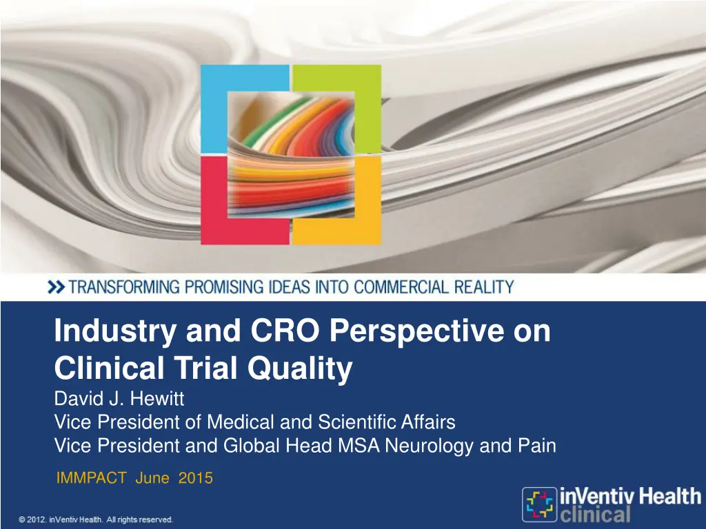 industry and cro perspective on clinical trial n.w