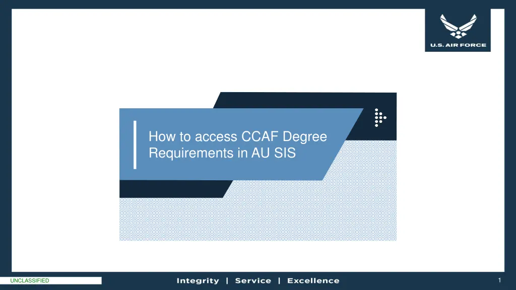 how to access ccaf degree requirements in au sis n.w