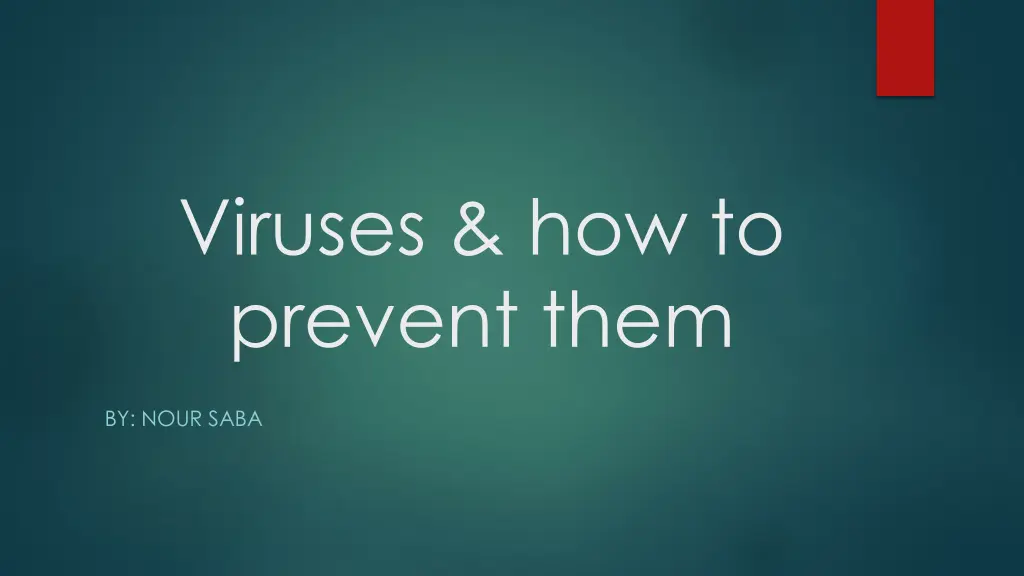 viruses how to prevent them n.w